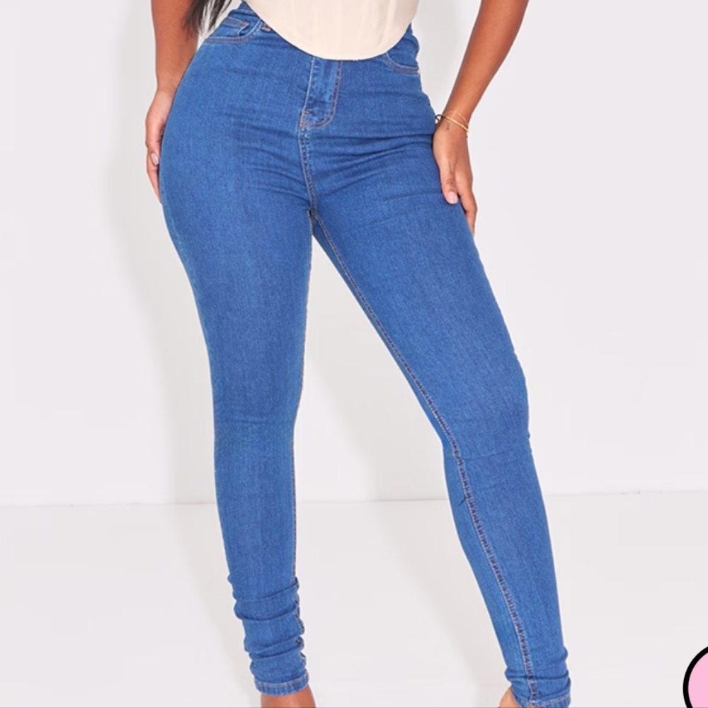 Shape Mid Blue Wash Disco Denim Skinny Jeans